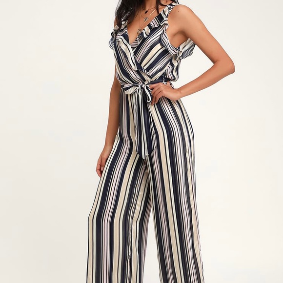 Lulus Pants - Striped Jumpsuit